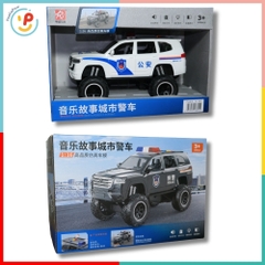 Đồ chơi xe cảnh sát chạy trớn mở đóng cửa 6891 có đèn nhạc âm thanh chất liệu cao cấp PeeKaPaw Toys