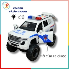 Đồ chơi xe cảnh sát chạy trớn mở đóng cửa 6891 có đèn nhạc âm thanh chất liệu cao cấp PeeKaPaw Toys