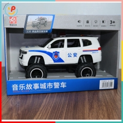 Đồ chơi xe cảnh sát chạy trớn mở đóng cửa 6891 có đèn nhạc âm thanh chất liệu cao cấp PeeKaPaw Toys