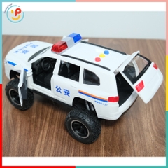 Đồ chơi xe cảnh sát chạy trớn mở đóng cửa 6891 có đèn nhạc âm thanh chất liệu cao cấp PeeKaPaw Toys