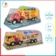 Mô hình xe tải chở ô tô 8305 8301 kèm 4 xe nhỏ chạy trớn – PeeKaPaw Toys
