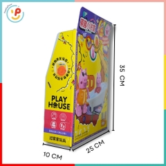 Bộ đồ chơi gia đình heo hồng 8800-11 Play House kèm phụ kiện nhà tắm PeeKaPaw Toys
