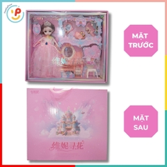 Búp Bê Công Chúa Váy Hồng Kèm Bộ Phụ Kiện Trang Điểm 102-161– Peekapaw Toys