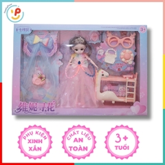 Búp Bê Công Chúa Váy Hồng Kèm Nhiều Phụ Kiện 102-154 – Peekapaw Toys