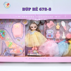 Búp bê thời trang kèm vali và phụ kiện trang điểm váy xinh cho bé gái 678-8 PeeKaPaw Toys