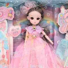 Búp bê thời trang kèm bộ sticker và phụ kiện trang điểm váy xinh cho bé gái 007-125 PeeKaPaw Toys