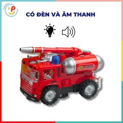Đồ chơi xe cứu hỏa vòi phun thang nâng Pumper có đèn âm thanh còi hú xoay 360 độ 128 PeeKaPaw Toys