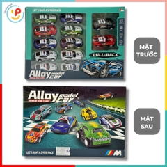 Hộp 12 xe mô hình chạy trớn siêu xe cảnh sát nhiều màu – PeeKaPaw Toys