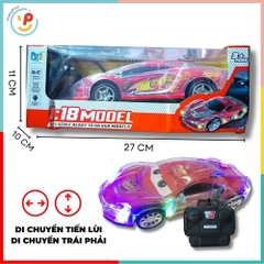 Xe ô tô điều khiển từ xa có đèn hoạt hình xe tia chớp tỉ lệ 1:18 034 PeeKaPaw Toys