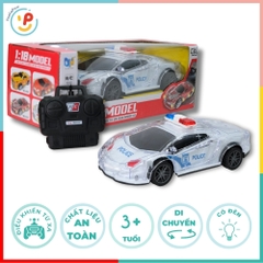 Xe cảnh sát điều khiển từ xa tỉ lệ 1:18 có đèn 032 – PeeKaPaw Toys