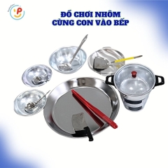 Đồ chơi nhà bếp bằng NHÔM dùng nến túi cỡ Trung hàng Việt Nam