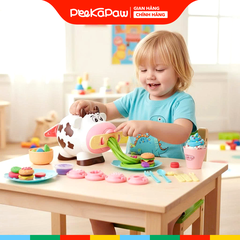 Đồ chơi Đất sét khuôn nặn Bò sữa cán sợi mì 666-7 PeeKaPaw Toys