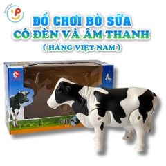 Mô hình bò sữa đồ chơi có đèn và âm thanh hàng Việt Nam PeeKaPaw Toys