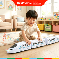 Tàu cao tốc chạy pin có đèn nhạc 67cm 019 PeeKaPaw Toys