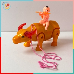 Đồ chơi Chú bé chăn Trâu dắt Trâu chạy xung quanh dây cột có nhạc và đèn PeeKaPaw Toys