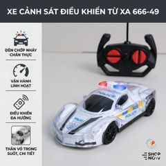 Xe cảnh sát điều khiển từ xa có đèn LED 666-47 PeeKaPaw Toys