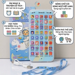 Điện thoại đồ chơi thông minh có nhạc đọc truyện học toán tiếng Việt cho bé 40 phím PeeKaPaw Toys