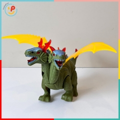 Khủng Long 2 Đầu Có Đèn Và Âm Thanh 8771 Di Chuyển Được Cực Ngầu – PeeKaPaw Toys