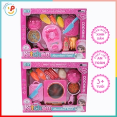 Hộp Đồ Chơi Bếp 9 Món Bếp Ga Bếp Điện Trái Cây Cắt 589 PeeKaPaw Toys
