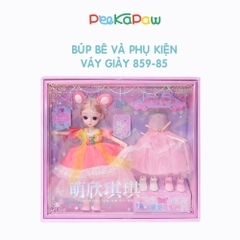 Hộp búp bê công chúa và phụ kiện giày váy thời trang 859-85 PeeKaPaw Toys