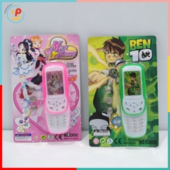 Điện thoại đồ chơi nắp trượt có đèn nhạc kèm pin 6300 PeeKaPaw Toys