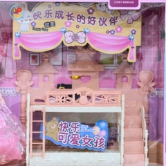 Búp bê công chúa và phụ kiện phòng ngủ kẹp tóc váy xinh đẹp 65cm 6647 PeeKaPaw Toys