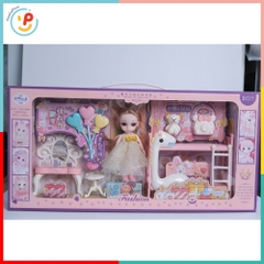 Hộp búp bê kèm phụ kiện phòng ngủ dễ thương cho bé 50cm 89026 PeeKaPaw Toys