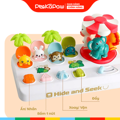 Đồ chơi tương tác cho bé 0-12 tháng Trốn tìm thú rừng Montessori