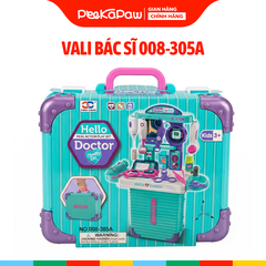 Vali đồ chơi dụng cụ bác sĩ dựng trạm khám di động 008-305A PeeKaPaw Toys