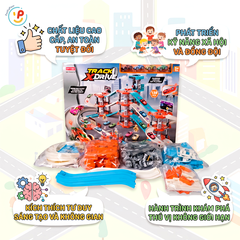 Bộ lắp ráp đường ray xe đua 3 tháp 3 tầng 138 chi tiết 17S PeeKaPaw Toys