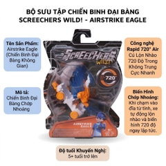 Xe Biến Hình Screechers Wild 720 Độ Tự Động Biến Hình PeeKaPaw Toys
