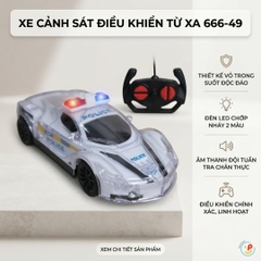 Xe cảnh sát điều khiển từ xa có đèn LED 666-47 PeeKaPaw Toys