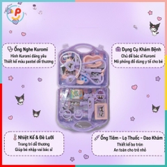 Vỉ đồ chơi nhập vai bác sĩ dụng cụ khám bệnh Kuromi 3433-18 PeeKaPaw Toys