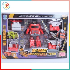Robot Biến Hình Xe Cứu Hoả 606-C79 Đồ Chơi Lắp Ráp PeeKaPaw Toys