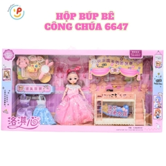 Búp bê công chúa và phụ kiện phòng ngủ kẹp tóc váy xinh đẹp 65cm 6647 PeeKaPaw Toys