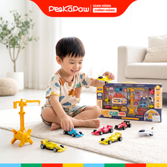 Hộp đồ chơi mô hình thành phố xe đua máy bay 134-16 PeeKaPaw Toys