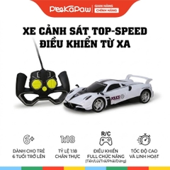 Xe cảnh sát điều khiển từ xa Top Speed dáng thể thao 565-X11 PeeKaPaw Toys