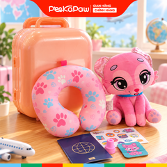 Đồ chơi vali kéo gối cổ du lịch thú bông PLUSH TOY PeeKaPaw Toys