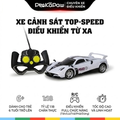 Xe cảnh sát điều khiển từ xa Top Speed dáng thể thao 565-X11 PeeKaPaw Toys