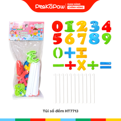 Túi chữ số Hoàng Thu hàng Việt Nam học chữ cái số đếm cho bé 3 tuổi PeeKaPaw Toys
