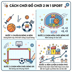 Hộp khung thành bóng rổ 2in1 đồ chơi vận động thể chất cho bé PeeKaPaw Toys