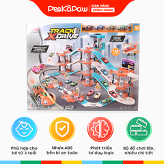 Bộ lắp ráp đường ray xe đua 3 tháp 3 tầng 138 chi tiết 17S PeeKaPaw Toys