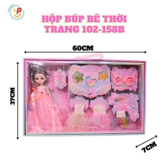 Búp bê công chúa thời trang và phụ kiện váy xinh đẹp 102-158B PeeKaPaw Toys