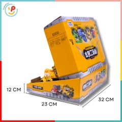 Hộp 8 xe công trình chạy trớn mini 651 PeeKaPaw Toys