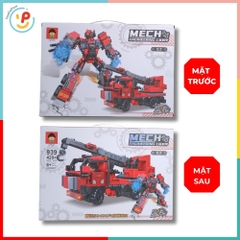 Đồ chơi lắp ráp robot biến hình xe cứu hỏa 429 chi tiết 939 PeeKaPaw Toys