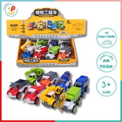 Hộp 8 xe công trình chạy trớn mini 651 PeeKaPaw Toys