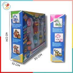 Hộp 6 Robot Biến Hình Xe 2 in 1 Nhân Vật Hoạt Hình 868-6 PeeKaPaw Toys