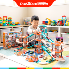 Bộ lắp ráp đường ray xe đua 3 tháp 3 tầng 138 chi tiết 17S PeeKaPaw Toys