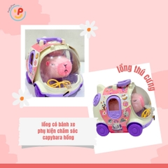 Đồ chơi vali thú cưng lồng mèo bông chó bông biết đi kêu vẫy đuôi kèm phụ kiện PeeKaPaw Toys
