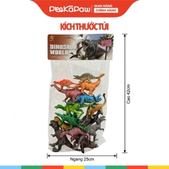Túi 14 khủng long mô hình cho bé khám phá thế giới động vật 714-26 PeeKaPaw Toys